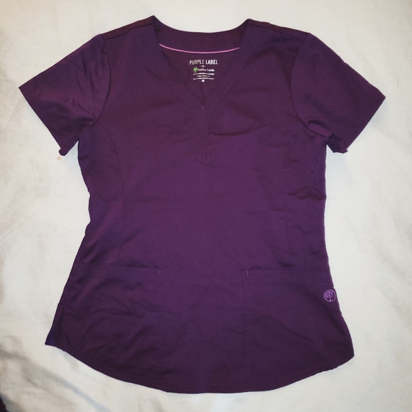 Healing Hands Scrub Set in Purple size Medium EUC - Picture 2 of 4